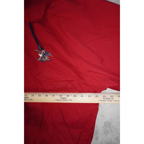 VTG Anheuser Busch Coachs Jacket Mens Red Medium Made in USA Beer Eagle Logo - Picture 10 of 13